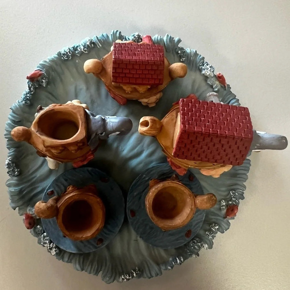 Vintage 1996 Noah and the Animals Hand Crafted Miniature Tea Set - Picture 3 of 11